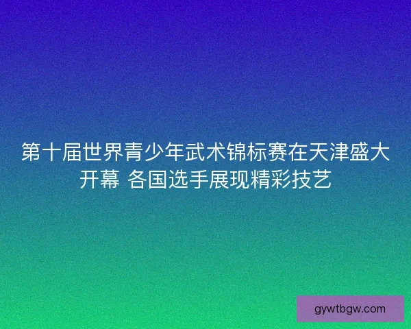 第十届世界青少年武术锦标赛在天津盛大开幕 各国选手展现精彩技艺